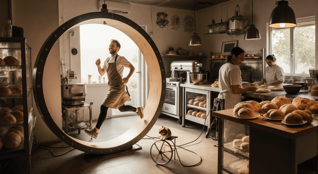 Giant Hamster Wheel Now Powers Local Bakery&nbsp;Ovens