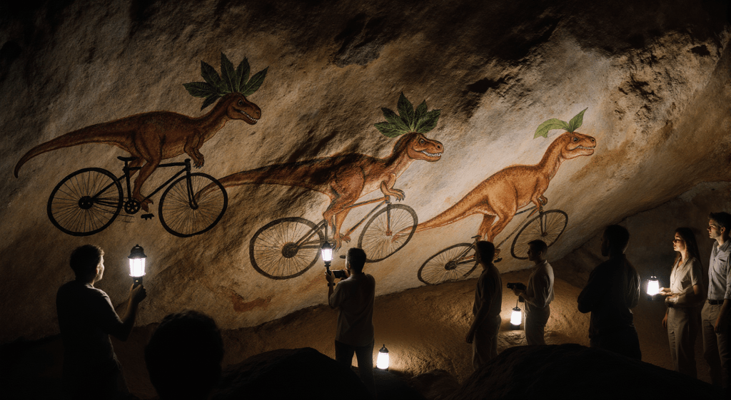 Dinosaurs Once Ruled the Road, Cave Art&nbsp;Reveals