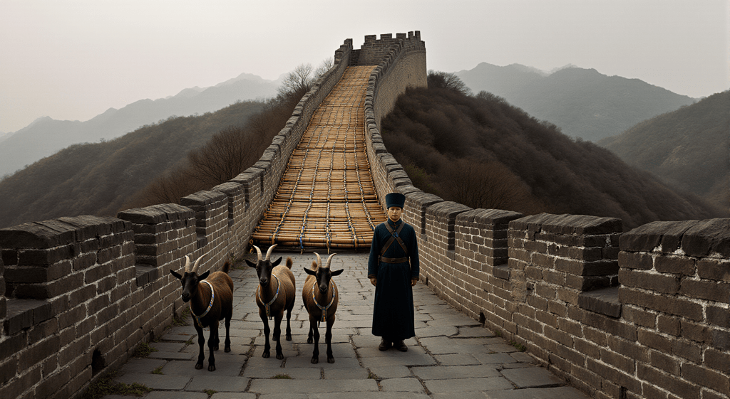 The Great Wall’s Legendary Goat-Powered Bamboo Escalator