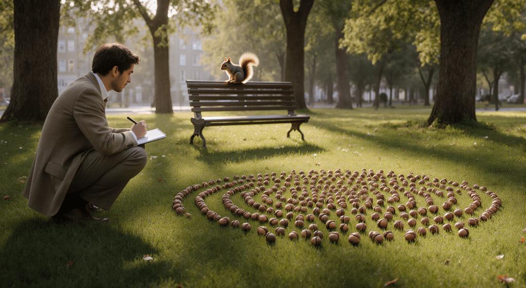 Squirrel Acorn Arrangements Hint at Stock Market Secrets