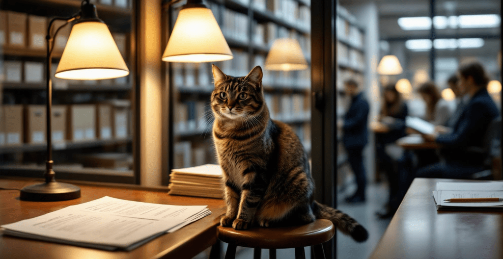 Archivists Confirm Single Cat Now Controls Rare Document Access, Researchers Await “Parchment&nbsp;Approval”